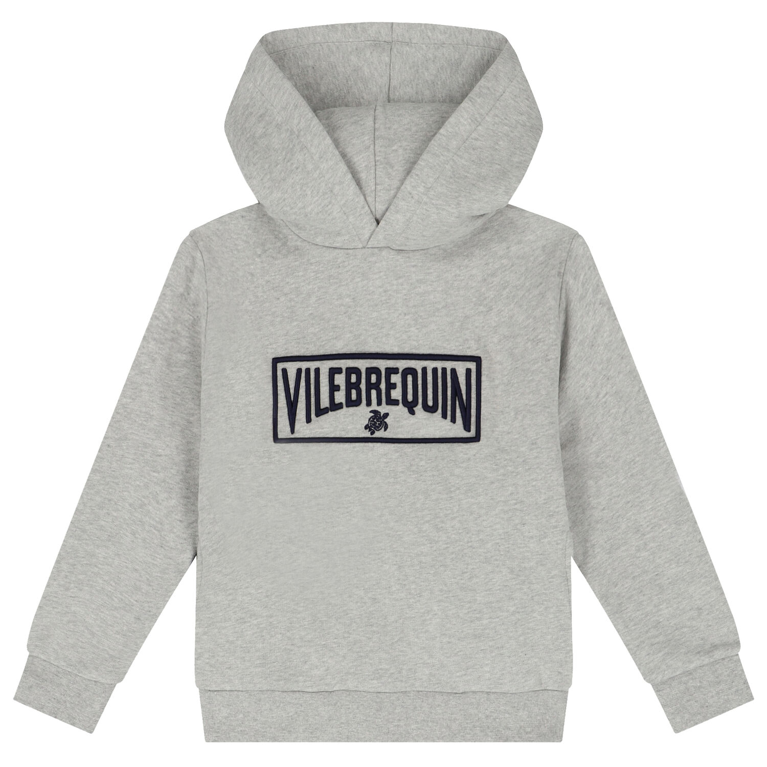 Boys Grey Logo Hooded Top, 1, hi-res